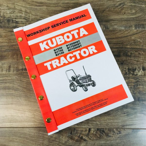 Kubota B1550E B1550D Tractor Service Manual Repair Shop Technical Book Workshop