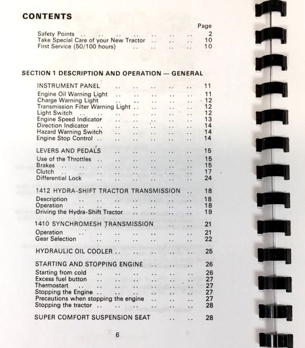 Case David Brown 1410 & 1412 Tractor Operators Manual Owner Book Maintenance - Image 2