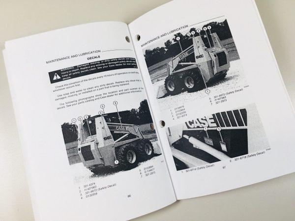 Case 1845C Uni-Loader Skid Steer Service Repair Shop Parts Operators Manual Book - Image 12