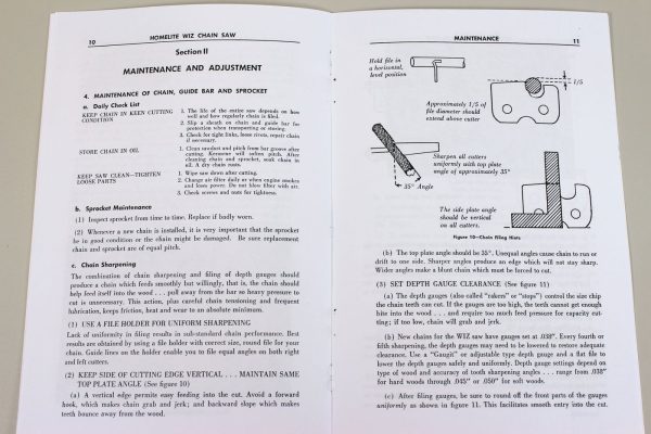 Homelite Wiz Chainsaw Owners Operators Manual Maintenance Adjustments Bar Chain - Image 5