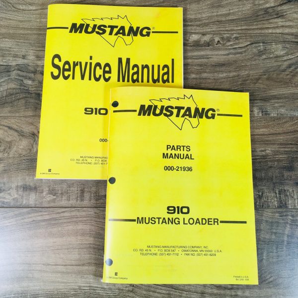 Mustang 910 Skidteer Loader Service Parts Manual Set Repair Workshop Catalog