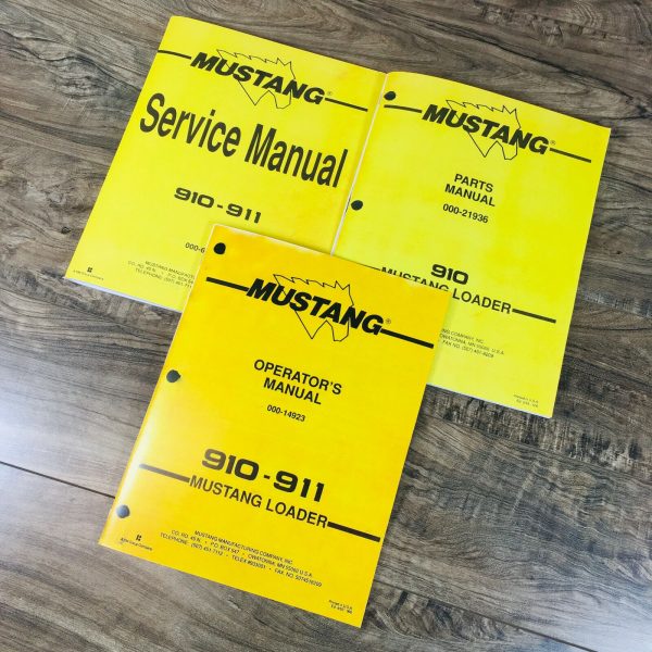 Mustang 910 Skidteer Loader Service Parts Operators Manual Set Repair Workshop