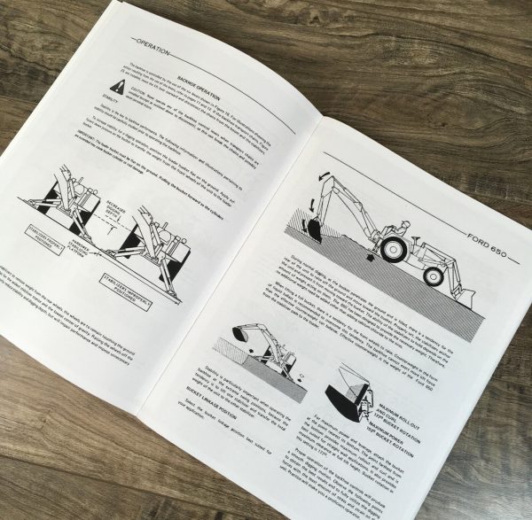 Ford 650 Tractor Loader Backhoe Operators Manual Owners Book Maintenance - Image 7