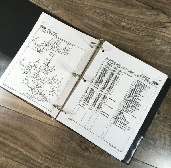 Ford 9000 9200 9600 9700 Tractor Parts Manual Catalog Book Assembly Schematics - Image 3