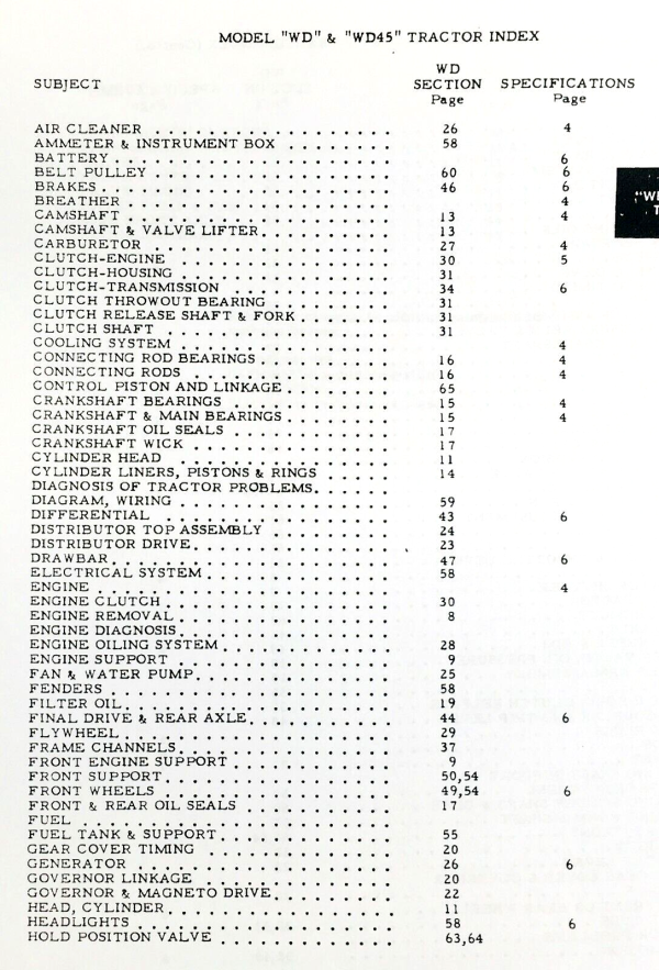 Allis Chalmers Wd Tractor Operators Owners Parts Assembly Catalog Manual Set AC - Image 8