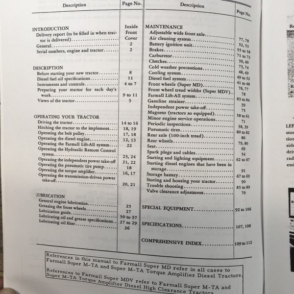 Ih Farmall Super Md Mdv Tractor Service Parts Operators Manual Set Repair Shop - Image 2