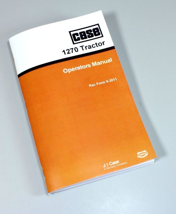 Case 1270 Tractor Operators Owners Manual Turbo Diesel Lubrication Maintenance