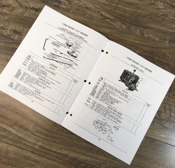 Case 519 Engine Parts Manual Catalog Book Assembly Schematic Exploded Views - Image 5