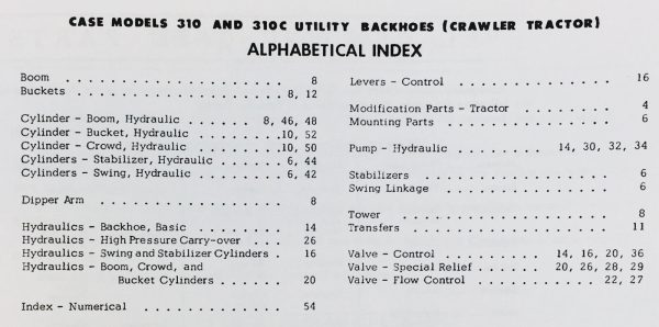 Case 310 Sn4009985+ 310C Sn3005039+ Backhoe Crawler Tractor Parts Catalog Manual - Image 2