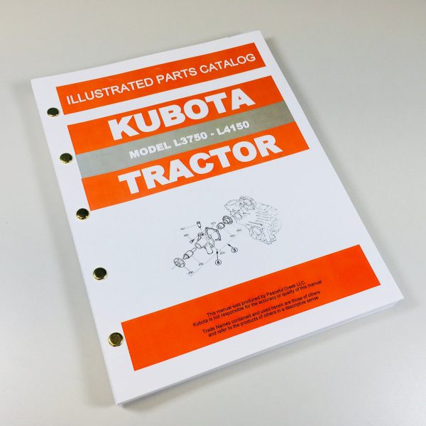 Kubota L3750 L4150 Tractor Parts Assembly Manual Catalog Exploded Views Numbers