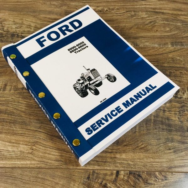 Ford 8000 8100 8200 8400 8600 9600 Tractor Service Manual Repair Shop Technical