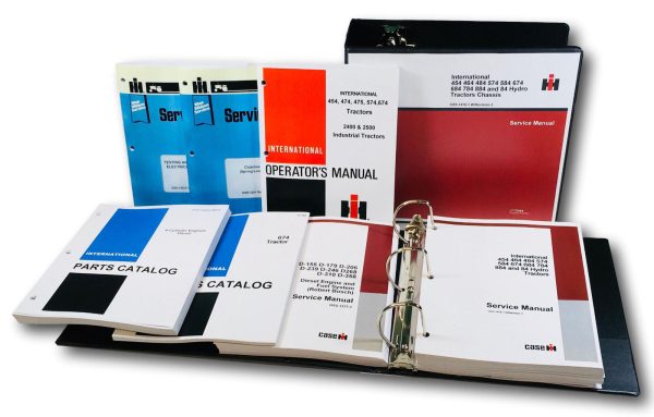 International 674 Diesel Tractor Service Parts Operators Manual Engine Chassis