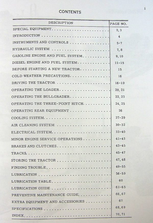 International Ih 500C Gas Crawler Tractor Service Repair Parts Operators Manual - Image 4