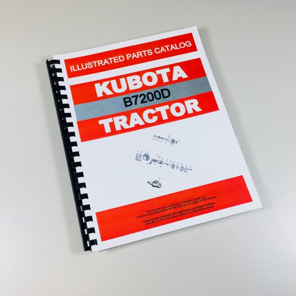 Kubota B7200D 4Wd Tractor Parts Assembly Manual Catalog Exploded Views Numbers