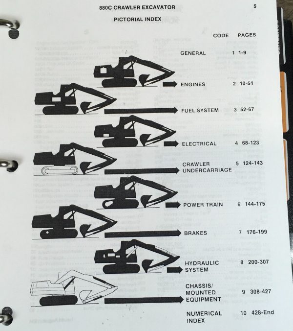 Case 880C Excavator Service Manual Parts Catalog Operators Owners Repair Set - Image 6