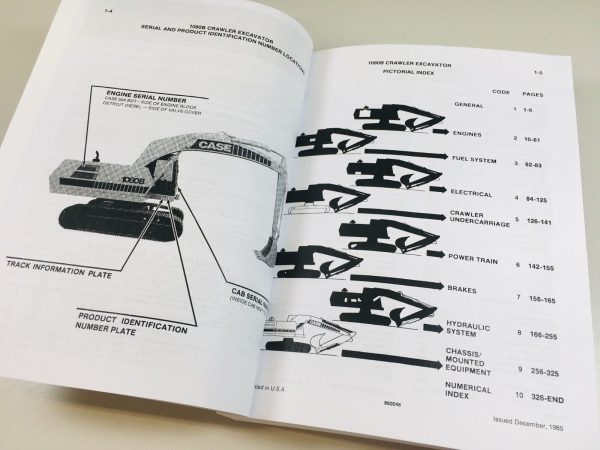 Case 1080B Crawler Excavator Parts Catalog Operators Manual Set Owners Assembly - Image 3