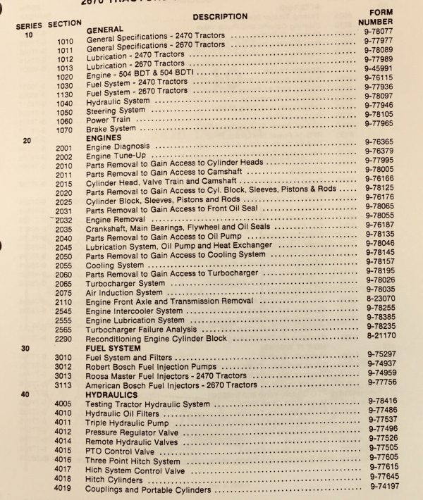 Case 2470 2670 Tractor Service Manual Repair Shop Technical Book Workshop - Image 3