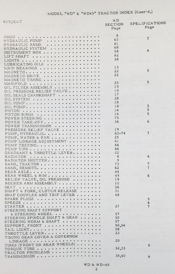 Allis Chalmers D14 D-14 Tractor Service Technical Repair Shop Manual New Print - Image 3