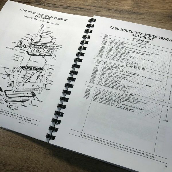 Case 630 631 632 640 641 Tractor Service Manual Parts Catalog Repair Shop Set - Image 10