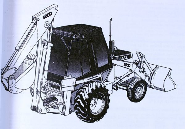 Case 580D Super D Ck Loader Backhoe Operators Manual Parts Catalog Assembly - Image 2