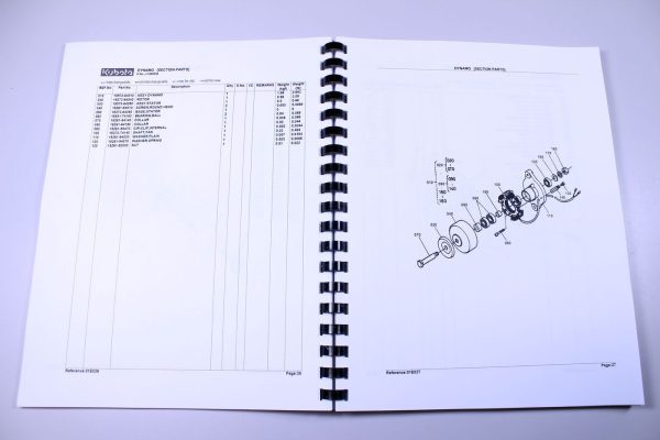 Kubota B6200D Tractor Parts Assembly Manual Catalog Exploded Views Numbers - Image 5