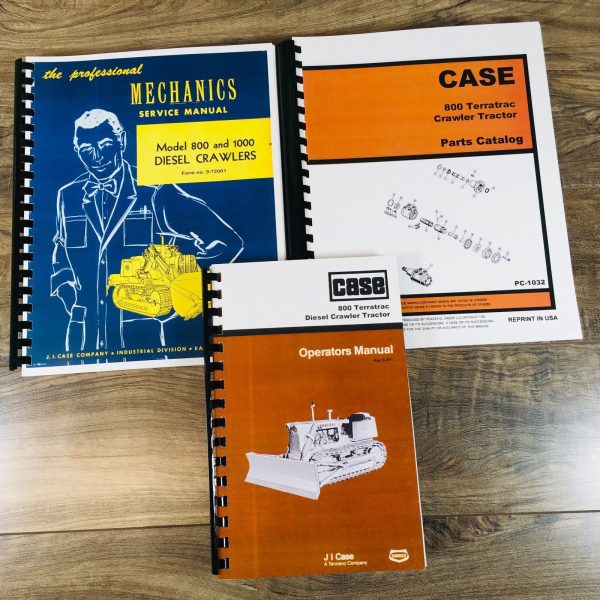 Case 800 Terratrac Crawler Service Manual Parts Catalog Operators Owners Set