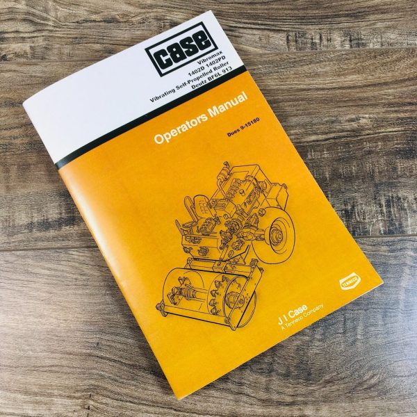 Case Vibrating 1402D 1402PD Self-Propelled Roller Tractor Operators Manual Book