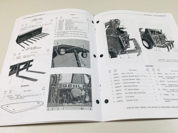 Gehl 2500A Skid Steer Loader Parts Assembly Manual Catalog Exploded Views Book - Image 6