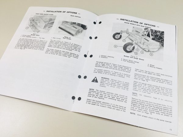 Ford Series 917A 48" Flail Mower Operators Owners Manual - Image 3