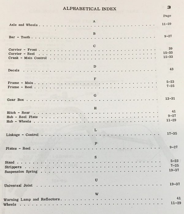 Case Model 281 LH 282 RH Delivery Side Rake Parts Manual Catalog Book - Image 2