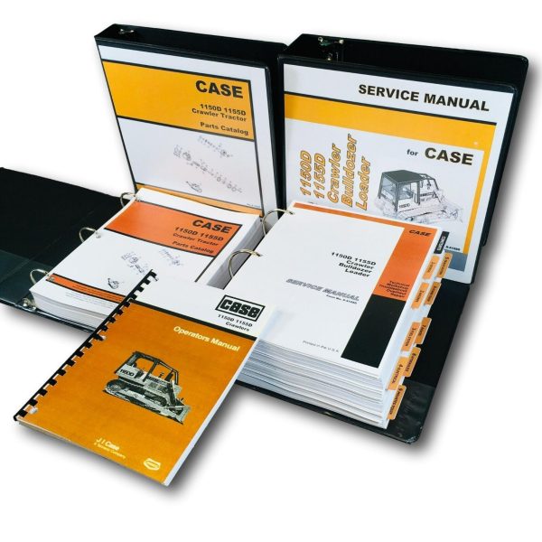 Case 1150D 1155D Crawler Dozer Loader Service Manual Parts Catalog Operators Set