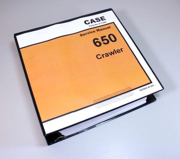 Case 650 Crawler Bull Dozer Service Technical Manual Repair Shop Book Binder