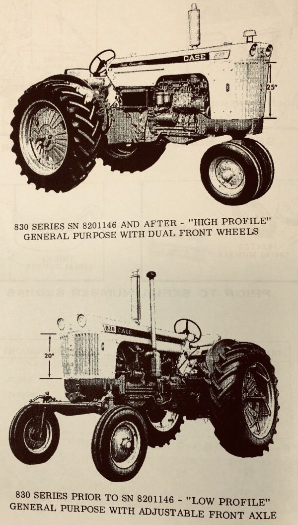 Case 730 830 Tractor Service Repair Shop Manual Parts Catalog S/N Before 8253500 - Image 10