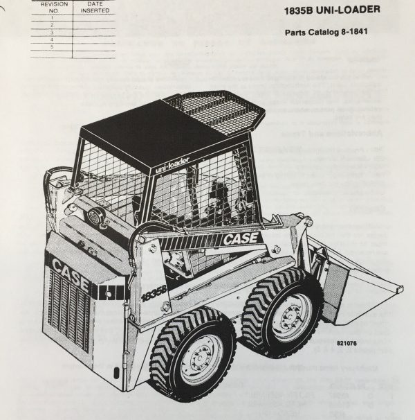 Case 1835B Skidsteer Uni-Loader Manual Parts Catalog Operators Owners Set - Image 7