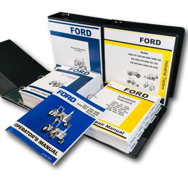 Ford 231 420 515 531 532 535 Tractor Service Parts Operators Manual Owners Set