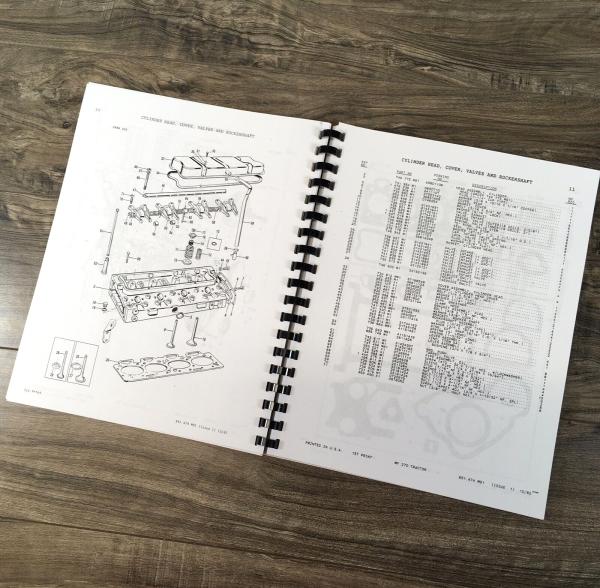 Massey Ferguson MF 270 Tractor Service Parts Manual Repair Shop Set Catalog Book - Image 11