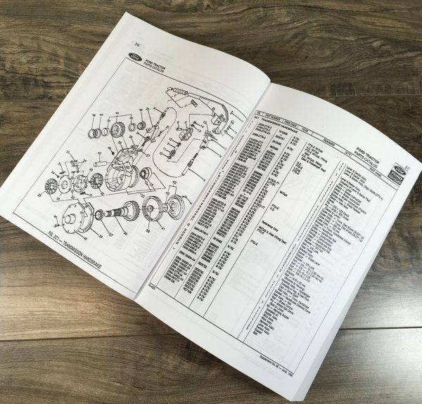 Ford Tw-10 Tw-20 Tw-30 Tractor Parts Manual Catalog Book Assembly Schematics - Image 3