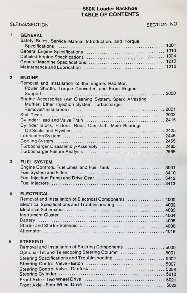 Case 580K Phase 1 Tractor Loader Backhoe Service Repair Manual Shop Book - Image 2