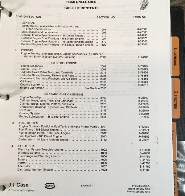 Case 1835B Skidsteer Service Manual Parts Catalog Operators Owners Repair Set - Image 3