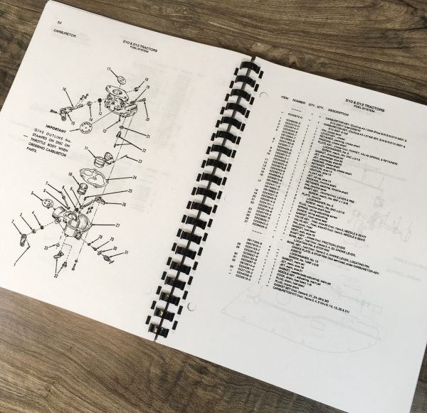 Allis Chalmers Model D10 D12 Tractors Factory Parts Manual Catalog Exploded View - Image 7