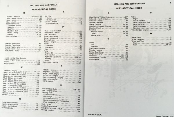 Case 584C 585C 586C Forklift Service Manual Parts Catalog Set Shop Book Workshop - Image 5