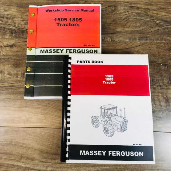 Massey Ferguson 1505 1805 Tractor Service Parts Manual Repair Shop Book Set