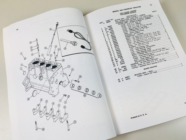 Case 450 Crawler Dozer W/207 Engine Parts Manual Catalog Assembly Bulldozer - Image 2