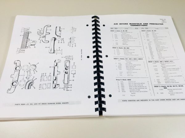 Cummins H-6-B, NH-180 HRF-6-B NHS-6-B Diesel Engines Parts Catalog Manual - Image 6