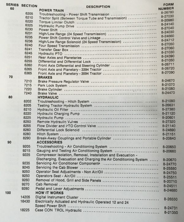 Case Ih 3394 3594 Tractor Service Manual Repair Shop Technical Book Workshop - Image 3