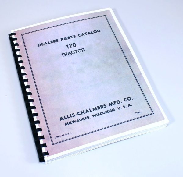 Allis Chalmers 170 Tractor Parts Catalog Manual Exploded Views