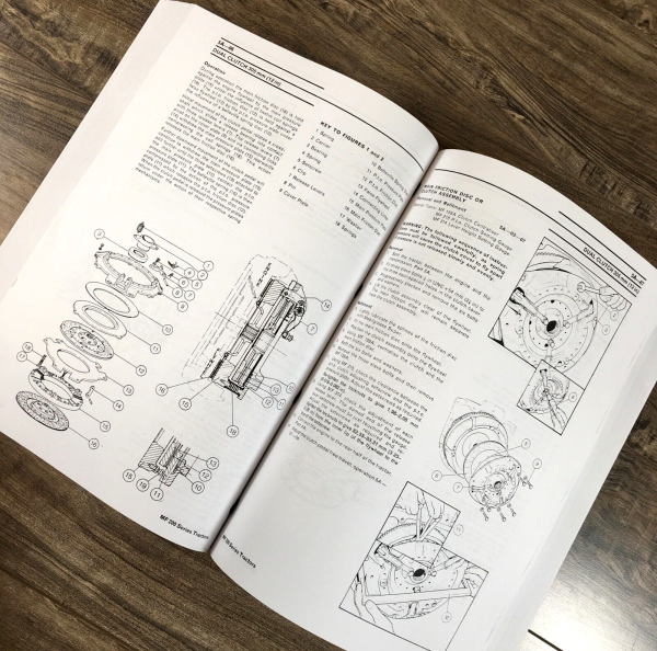 Massey Ferguson MF 270 Tractor Service Parts Manual Repair Shop Set Catalog Book - Image 8
