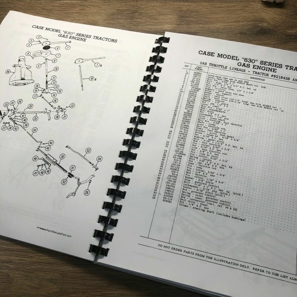 Case 630 631 632 640 641 Tractor Service Manual Parts Catalog Repair Shop Set - Image 11