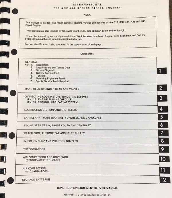 International DT466 Diesel Engine Service Manual for F2050A 2050A Fleeter - Image 2
