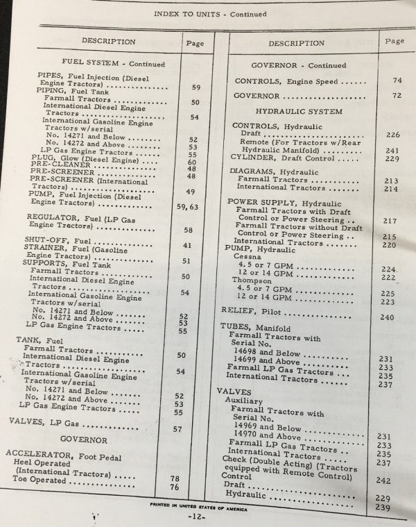 Farmall International 504 Gas Tractor Service Parts Operators 4 Manual Set C-153 - Image 5